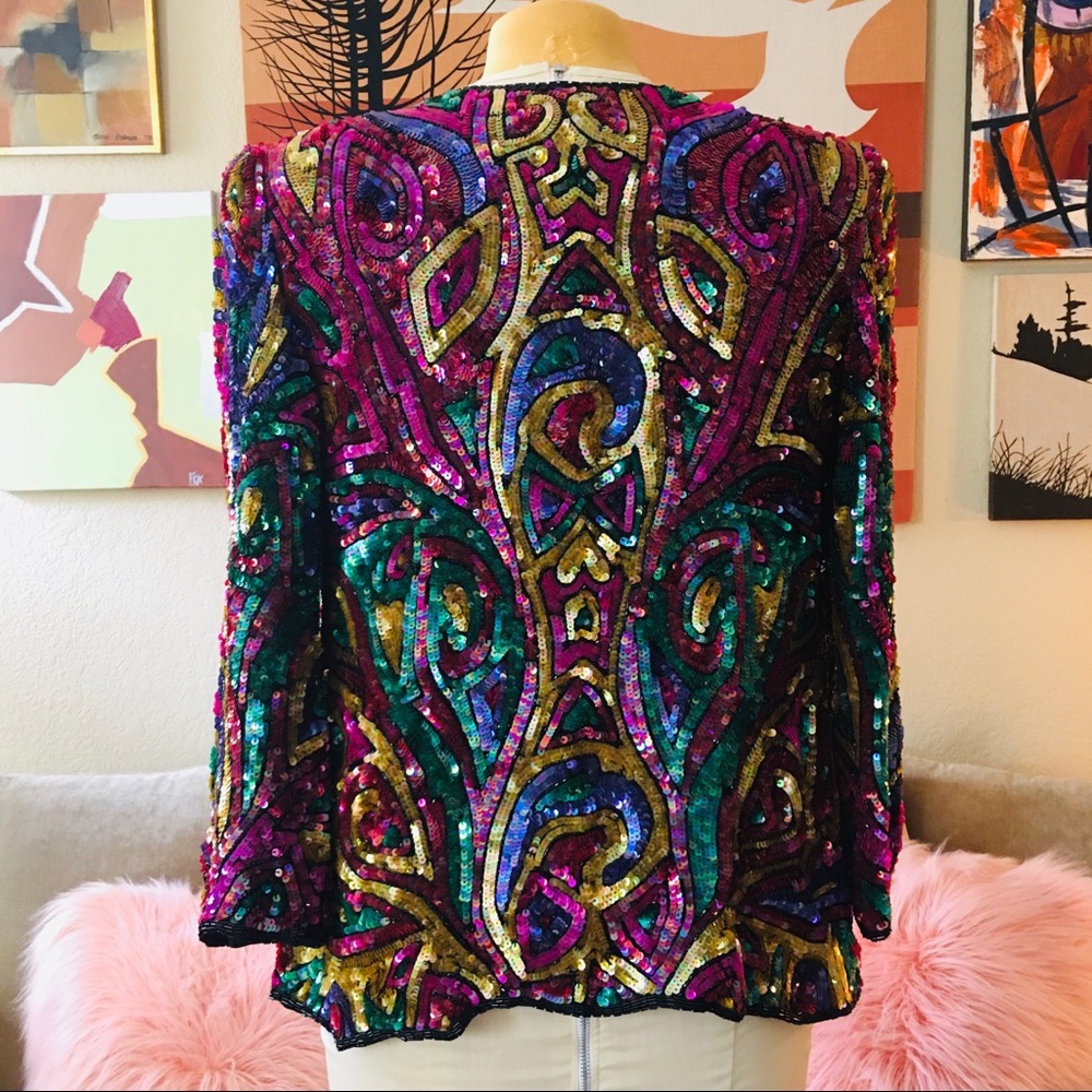 Vintage 90’s Eve’s Allure sequined evening jacket